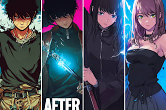 design anime, manga, or manhwa attractive youtube thumbnails