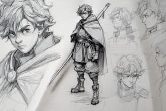 sketch custom anime character