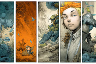 draw comic art for books, panels, and characters