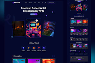 build blockchain marketplace web app for nft, digital art, tokenized real estate