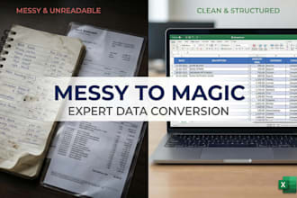 do handwriting or scanned pages to word, excel, powerpoint conversion typing job
