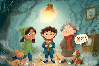 create awesome children story book illustrations