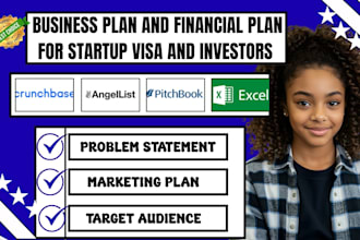 write a fintech business plan and financial plan for startup visa and investors