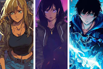 create high quality anime manga manhwa youtube thumbnails