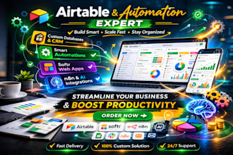 airtable database airtable automation airtable crm n8n ai softr webapp expert