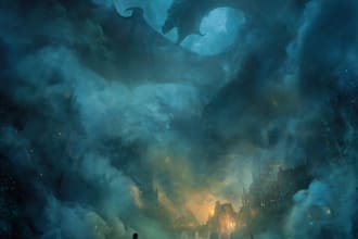 do fantasy book cover illustration