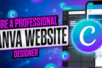 create canva website portfoilio canva website full canva website design