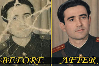 professionally photo restoration and color correction