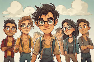 draw caricature characters, avatar cartoons, portrait