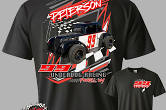 make custom racing team logo t shirt design