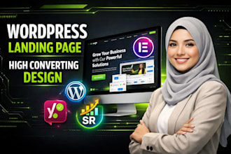 build wordpress landing page design, elementor landing page design