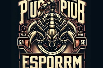 make vintage t shirt scorpion logo