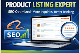 do alibaba and b2b ecommerce product listing with SEO optimization