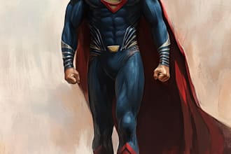 draw superhero character for comics