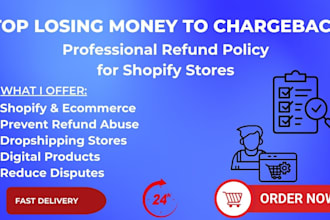 write a refund policy that protects your shopify store from chargebacks