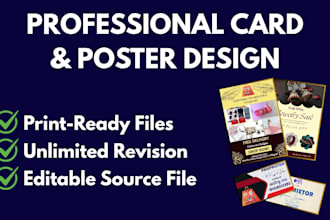 design professional business card and creative poster