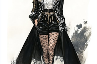make a fashion illustration