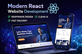 build modern responsive website using react node js mongodb
