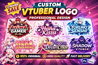 design cute kawaii logo for vtuber and streamer