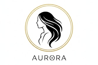 design an elegant woman silhouette logo for your brand