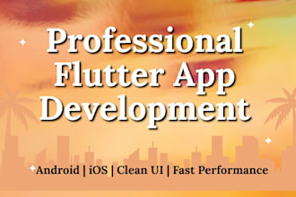 develop a professional flutter android app with clean UI