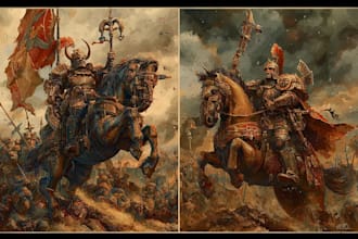 create a stunning warhammer 40k or age of sigmar character illustration