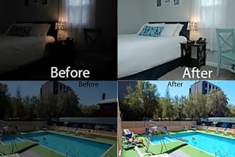 do hdr real estate photo editing and retouching