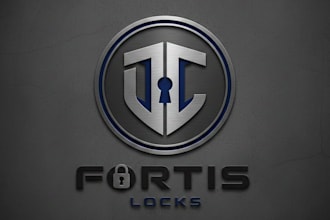 design a modern and secure lock logo for your brand