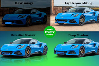 automotive car photo editing, background remove, image cut out and retouching