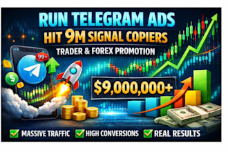 run telegram ads hit 9m signal copier trader, forex promotion telegram promotion