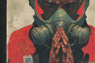 illustrate a superhero comic cover art