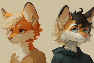 draw your furry art, fursona or anthro character