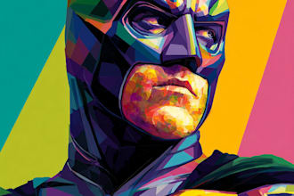 design an amazing superhero pop art