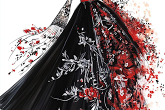 create fashion design clothes illustration