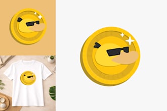 create vector flat logo