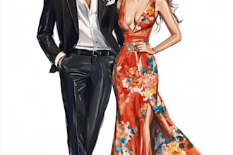 design custom fashion illustrations and outfits