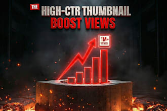 design a high CTR premium youtube thumbnail