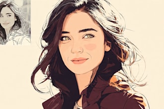 create your picture into vector portrait