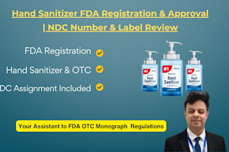 handle otc hand sanitizer fda registration, spl filing and ndc setup