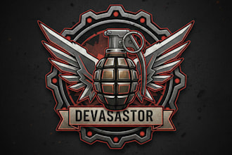 design a bold grenade logo for your brand or team