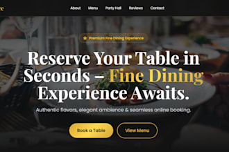 create a modern restaurant website with online table booking