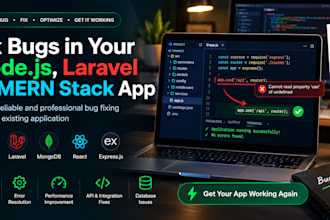fix bugs in nodejs or laravel applications