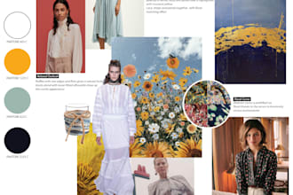 create brand mood board, storyboard, brand identity and company presentation