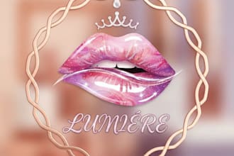 design a stunning lip gloss logo for your brand