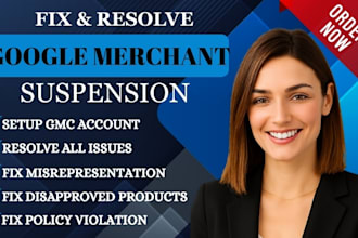 fix gmc suspension, misrepresentation and recover google merchant center fast