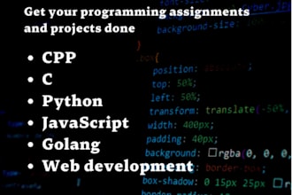 write code, script, assignments in cpp, python, and go
