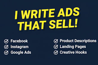 write high converting ad copy and product descriptions