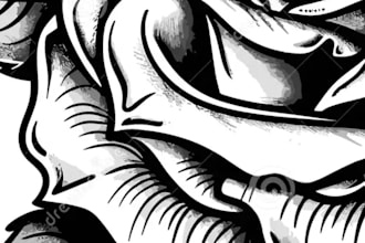 convert your tattoo into stencil vector sketch