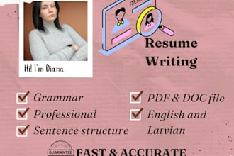 provide professional resume writing CV