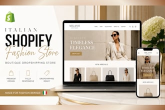 design italian shopify boutique dropshipping fashion store italy shopify website